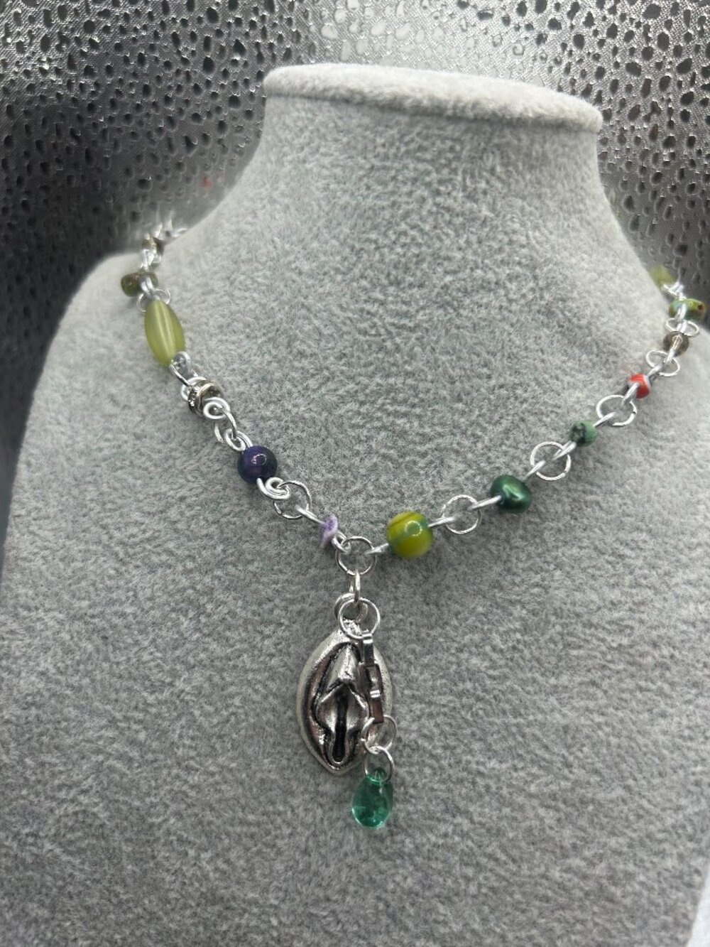 Handmade Hidden Flower Feminist Multi Bead Necklace